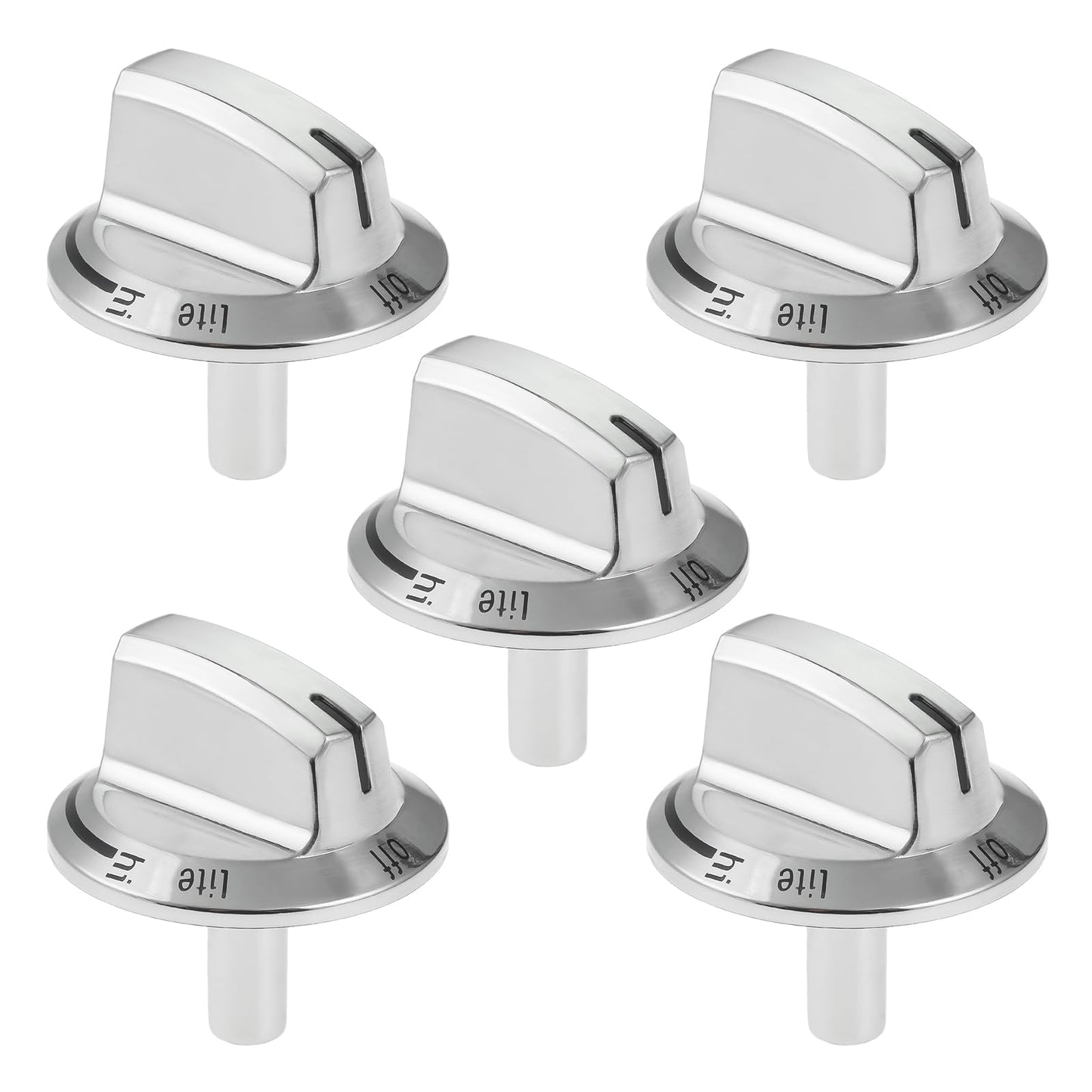 MOOTVGOO 5 Pack 5304525746 Gas Cooktop Knobs Surface Burner Control Knobs Range Stove Knobs Replacement for Frigidaire Range Knobs Replaces 5304504839 4960519 AP6997304 PS16227241 EAP16227241-New