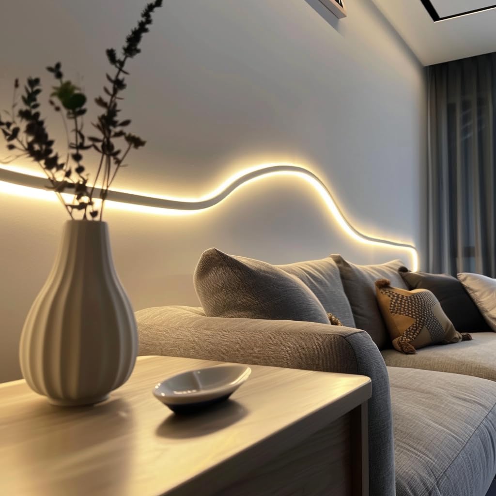 Topai 24V Thin 5Mm Cob Led Strip Waterproof 4000K Natural White 16.4Ft Bright 4000Lm Cri>90 Uniform Dotless 400Leds/M Self Adhesive Flexible Cuttable For Diy Bedroom Under Cabinet Lighting