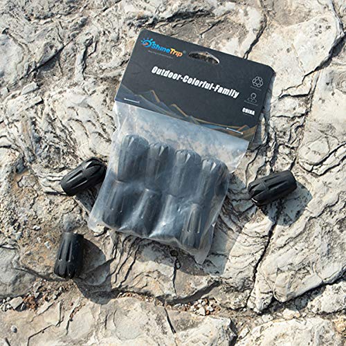 ANIUHL 8 Piece Rubber Trekking Pole Tips Hiking Walking Sticks Caps Ends Replacement Tip Protectors, Shock Absorbing and E...