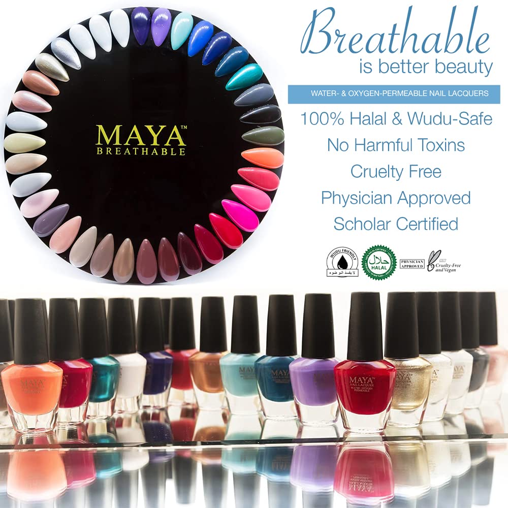 MAYA Nail Lacquer (Top Coat). Breathable, Made in the USA, and 9-FREE
