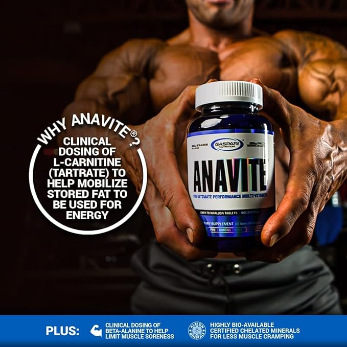 Gaspari Nutrition Anavite, Full Spectrum Multi-Vitamin Packs, Anavite Multivitamins, CLA, Omega 3s, Proven Gut, and Proven Liver Detox, All in 1 (30 Servings, 5 in 1 Multivitamin Pack)