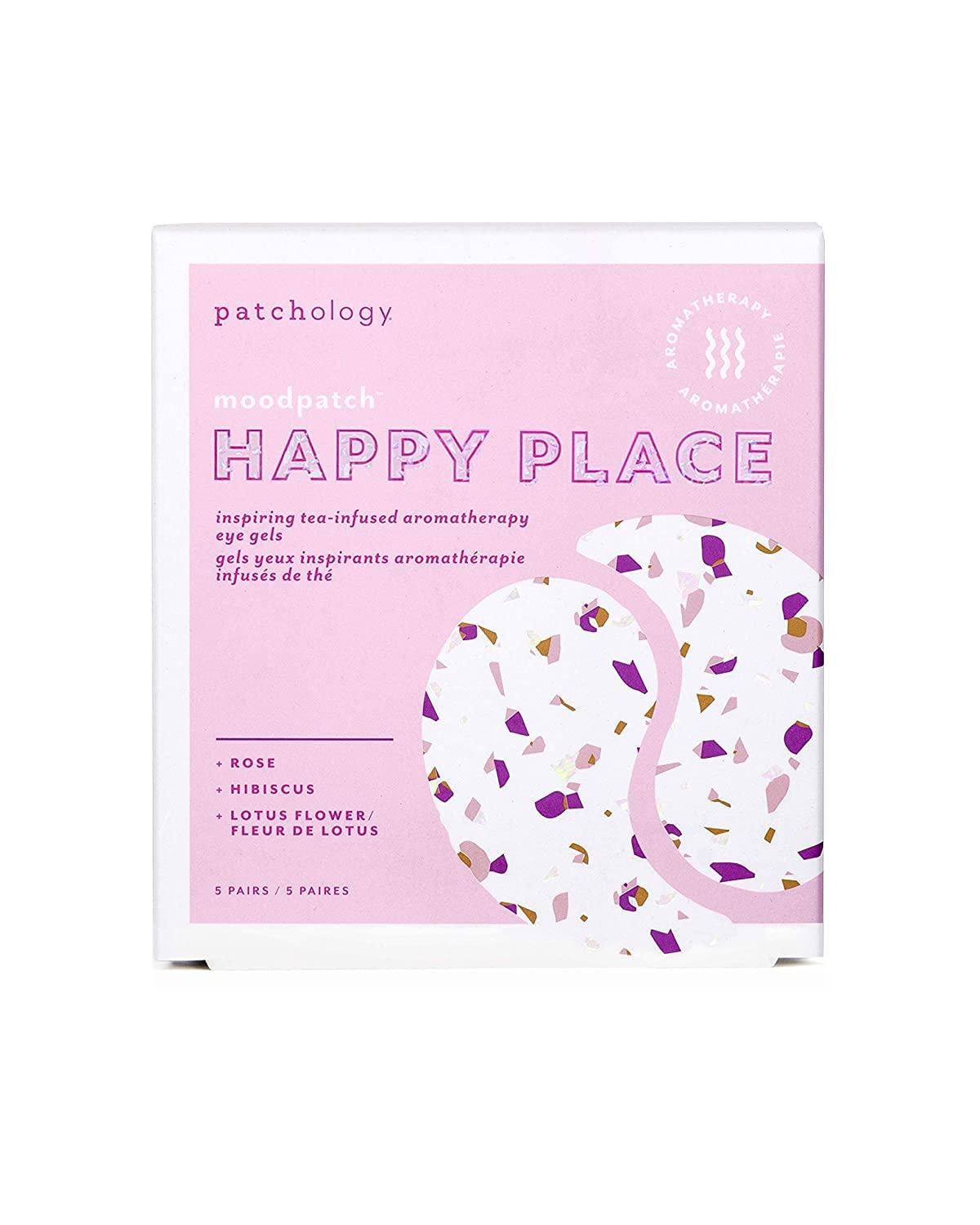 Patchology Happy Place Under Eye Patches - Overnight Anti-Aging Eye Masks for Dark Circles, Puffy & Eye Bags, & Wrinkles - Brigh