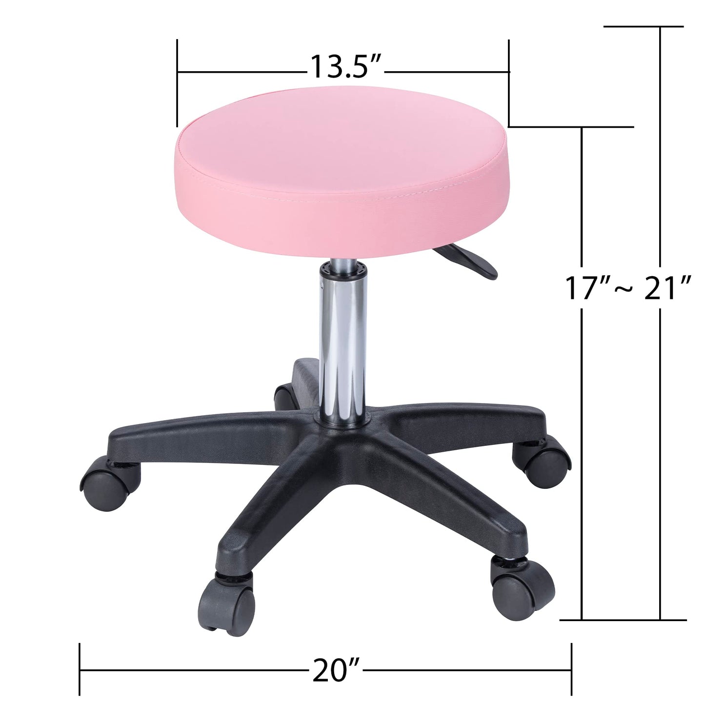 Massage Salon Tattoo Chair with Hydraulic Stool, Adjustable Beauty Facial Bed Table, Pink, Face-Down Cradle for Esthetician