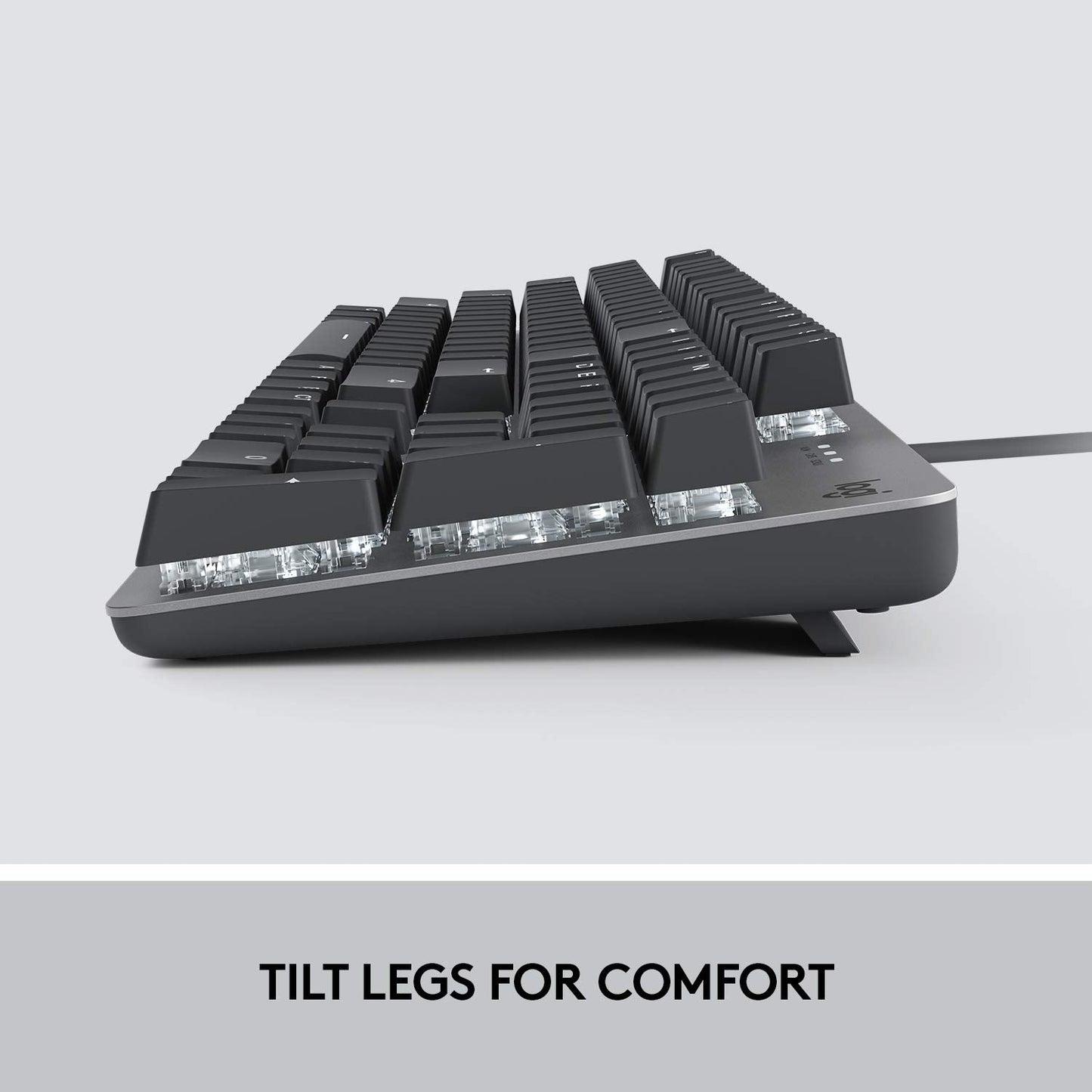 Logitech K845 Mechanical Illuminated Keyboard, Strong Adjustable Tilt Legs, Full Size, Aluminum Top Case, 104 Keys, Usb Corded,