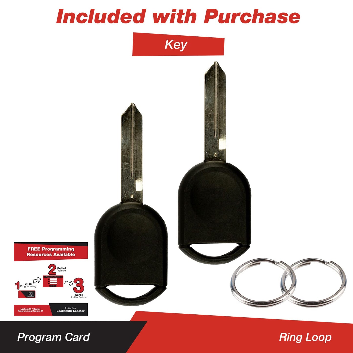 Keylessoption Keyless Entry Remote Control Fob Uncut Blank Car Ignition Key For Gq43Vt11T, Cwtwb1U345 (Pack Of 2)