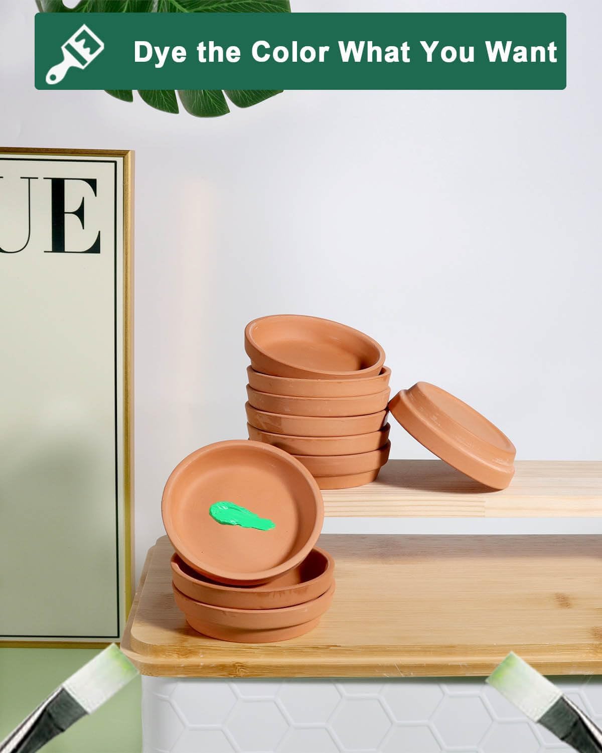 vensovo 3 Inch Terracotta Plant Saucer Pots Tray - 12 pcs Mini Planter Saucers for Indoor & Outdoor Plants, Small Clay Trays Perfect for 2 Inch 2.5Inch Flower Pot