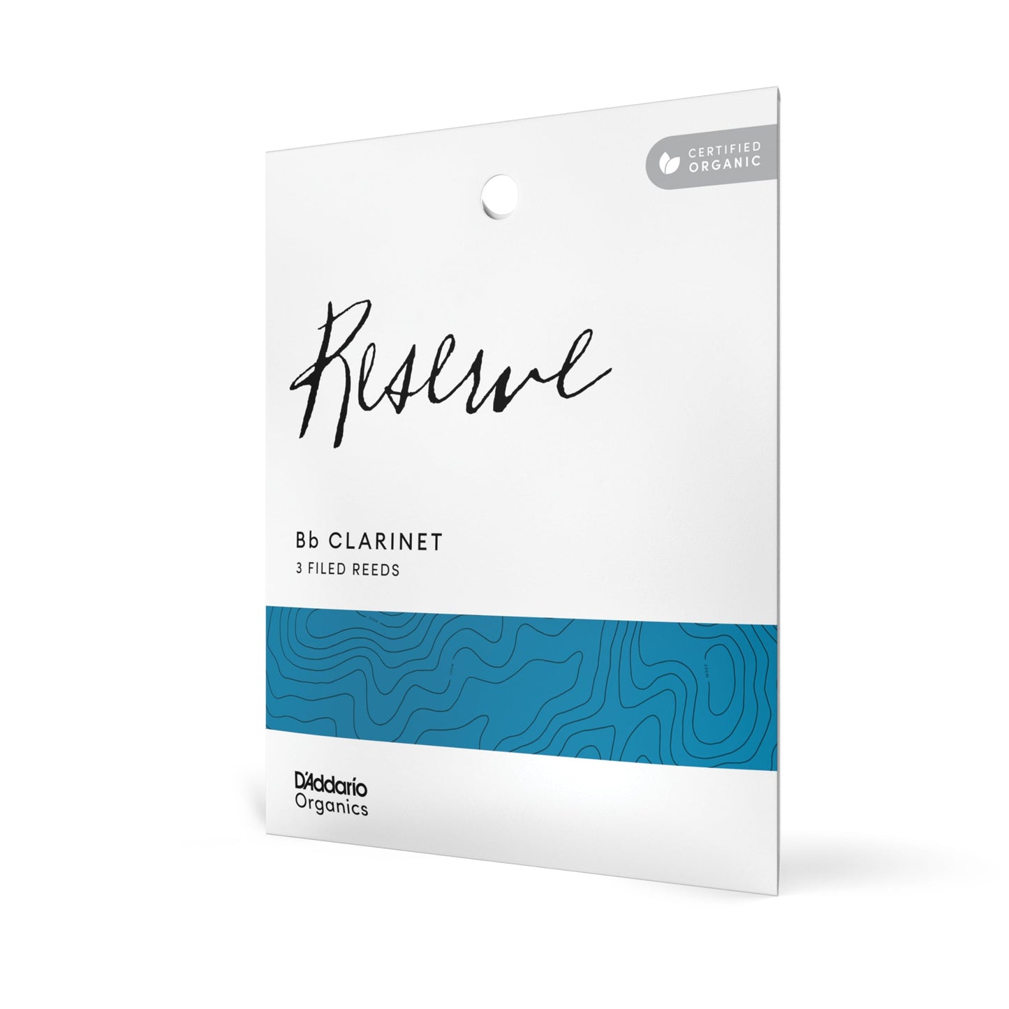 DAddario Organic Reserve Bb Clarinet Reeds - Reeds for Clarinet - Individually Sealed - 2.5 Strength, 3 Pack