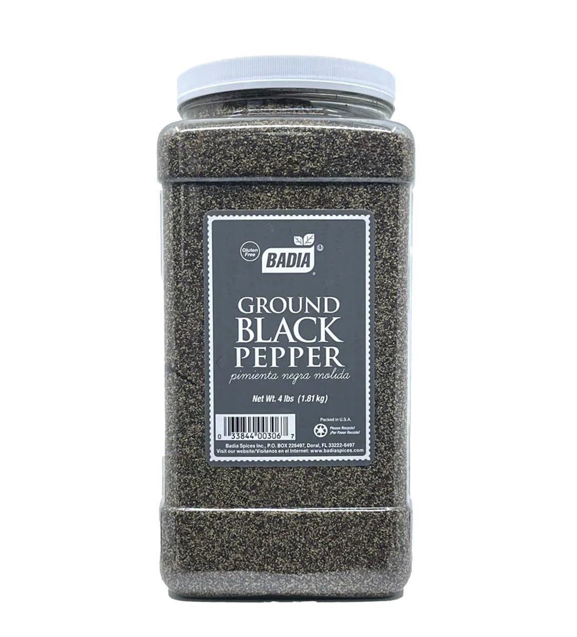 Badia Ground Black Pepper 4 Pound - enhanced Seasoning for Cooking & Freshly Ground Flavor