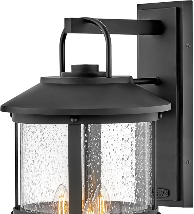 Hinkley Lakehouse Large Wall Mount Lantern, Black