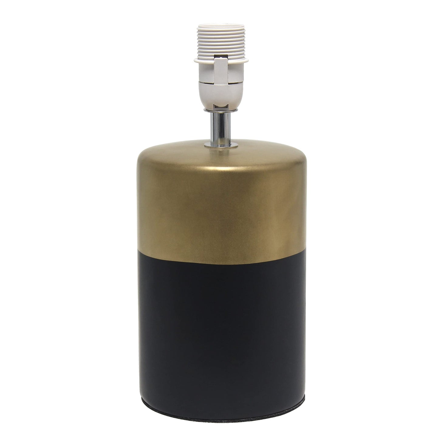 Simple Designs LT1114-BLK Bedside Table Lamp, Porcelain, Black/Gold, Pack of 1