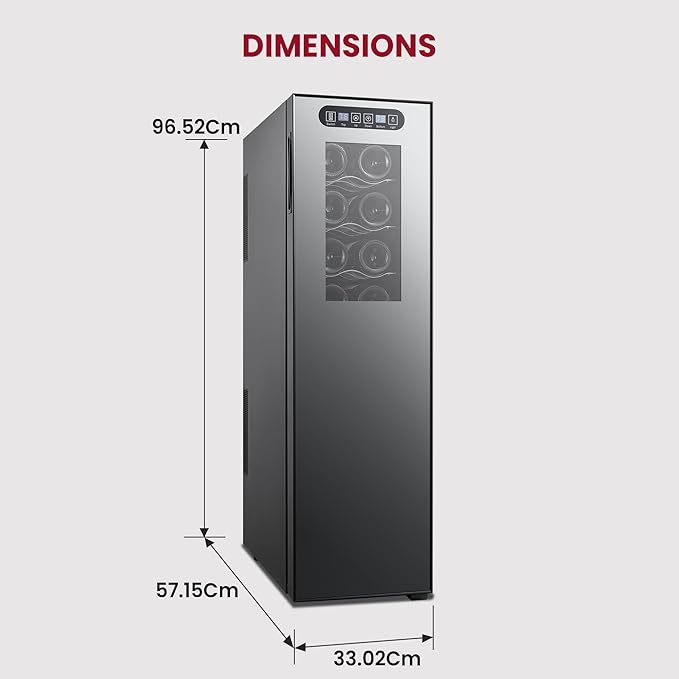 Koolatron 18 Bottle Wine Fridge – Wine Cooler with Glass Door, 1.9 cu. ft (53 L), Beverage Can Refrigerator, Digital Temperature Control/Dual Temperature Zone, Ideal for White, Red, Sparkling Wine