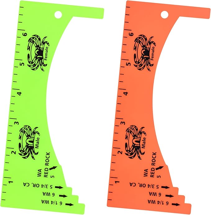 Lakei Crab Gauge, Measure for Dungeness, Blue Crab, Rock Crab, Lobste