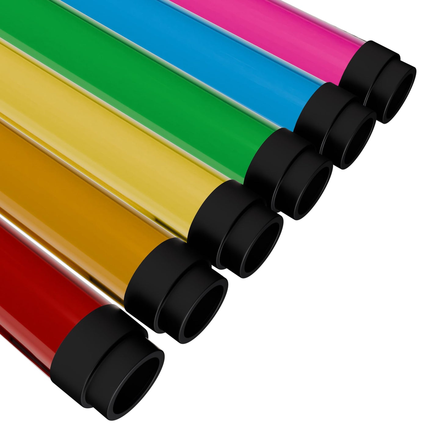 KastLite T8 LED/Fluorescent Light Tube Guard with End Caps - 46-3/8 Lamp Diffuser Covers & Safety Sleeves, Multi Colored Protect