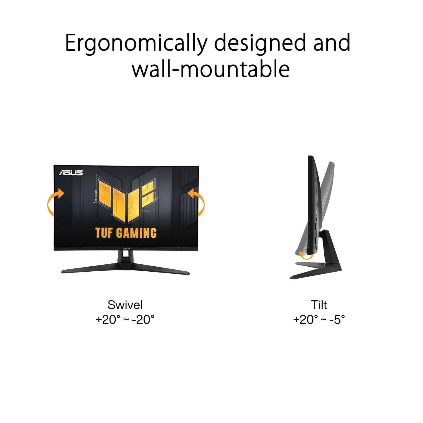 Asus Tuf Gaming 27 1440P Hdr Monitor (Vg27Aq3A) - Qhd (2560 X 1440), 180Hz, 1Ms, Fast Ips, 130% Srgb, Extreme Low Motion Blur