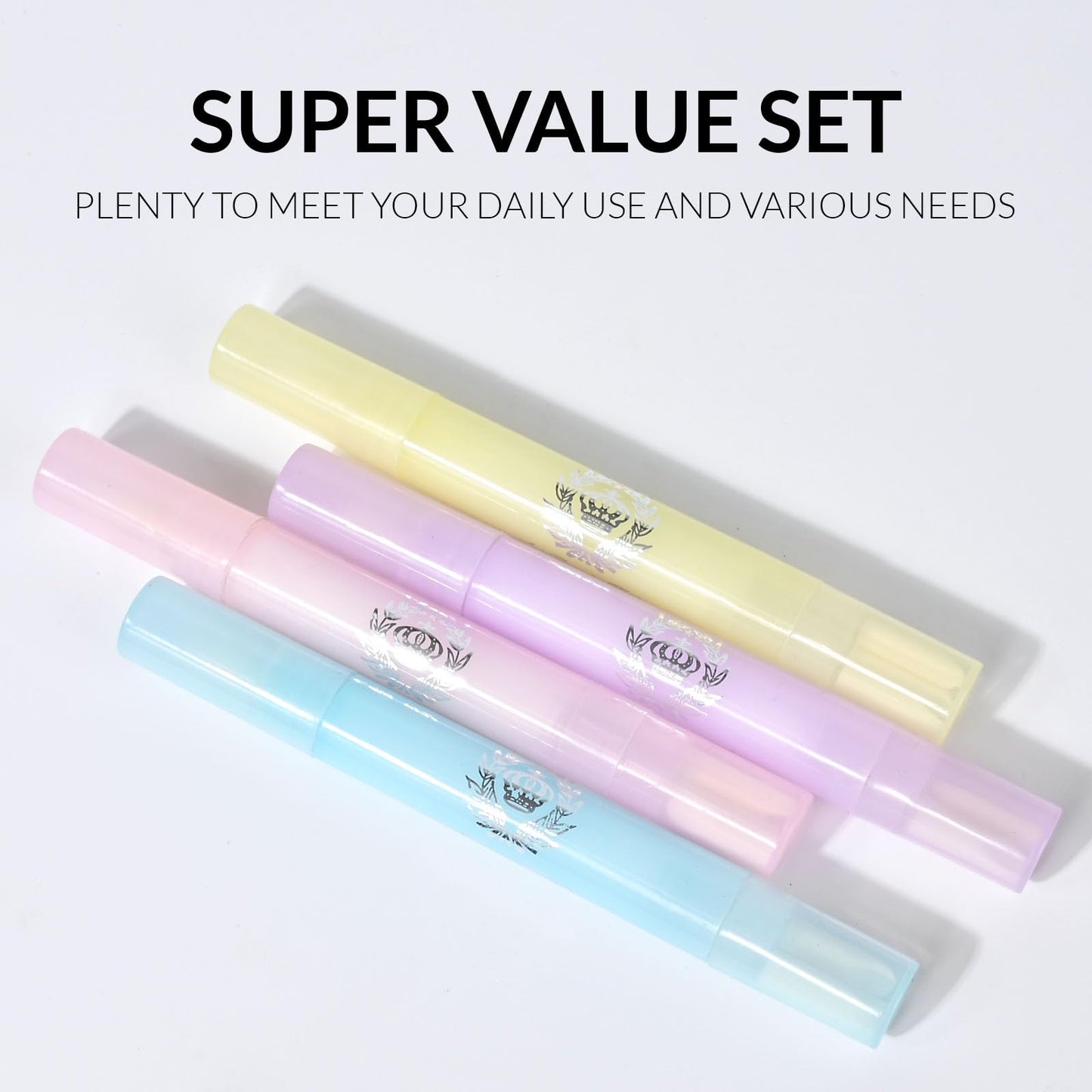 Ownest 4 Pcs Nail Polish Corrector Remover Pen, Nails Edge Cleaning Pen with Cotton Tip, Nail Art Correction Set, with 3 Cotton