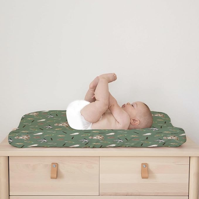 Wild Duck Hunting Hunter Baby Changing Pad Cover Sheets for Boy Girl 32''x16'' Mallard Duck Reeds Feathers Unisex Fitted Changing Table Sheets Wild Animal Soft Breathable Baby Change Table Mats