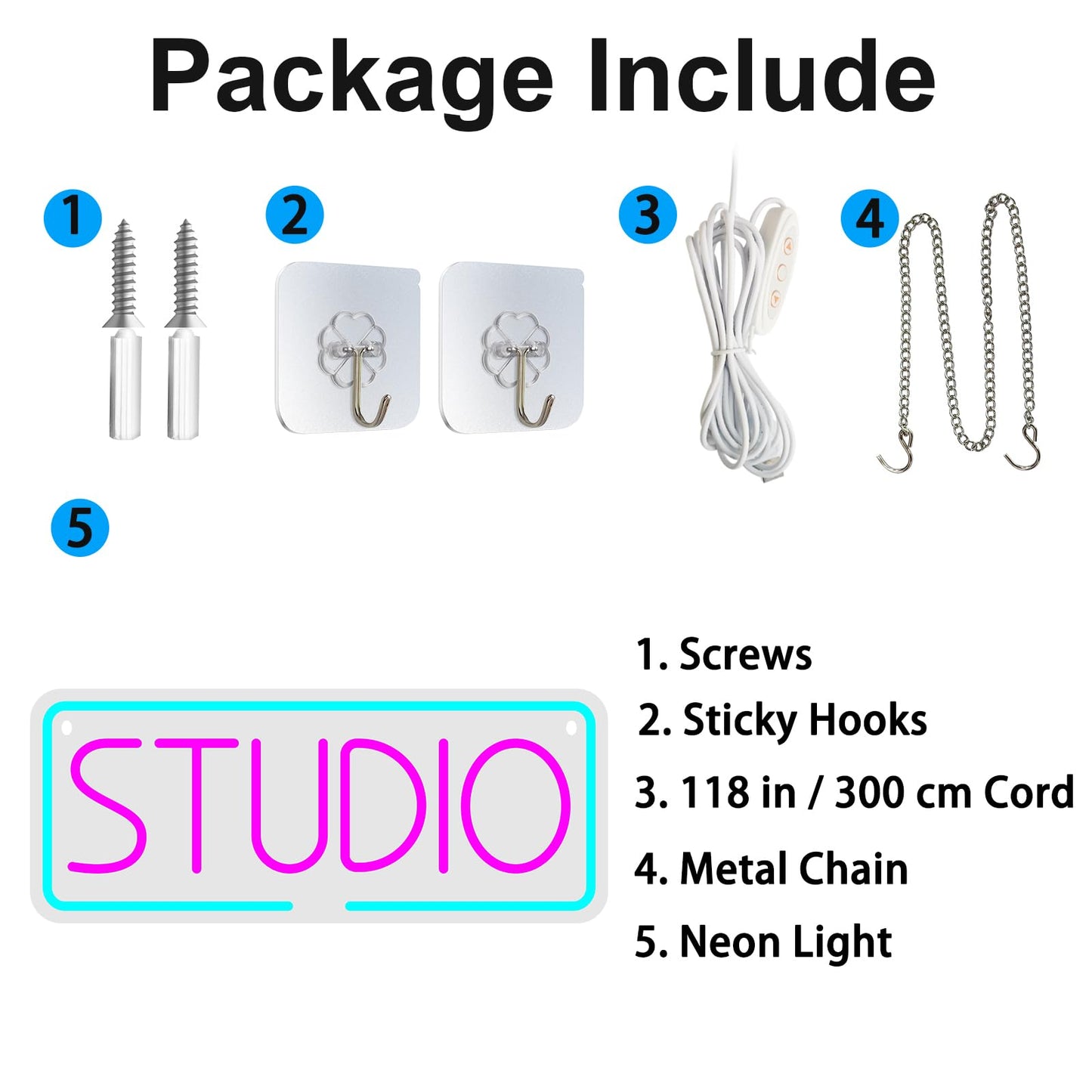Studio Neon Sign For Wall Decor Dimmable Neon Light For Led Light Up Business Sign Usb Powered Light For Recording Room Music Studio Streaming Party Club Podcast Wall Decor Gift 15.7 ? 5.9