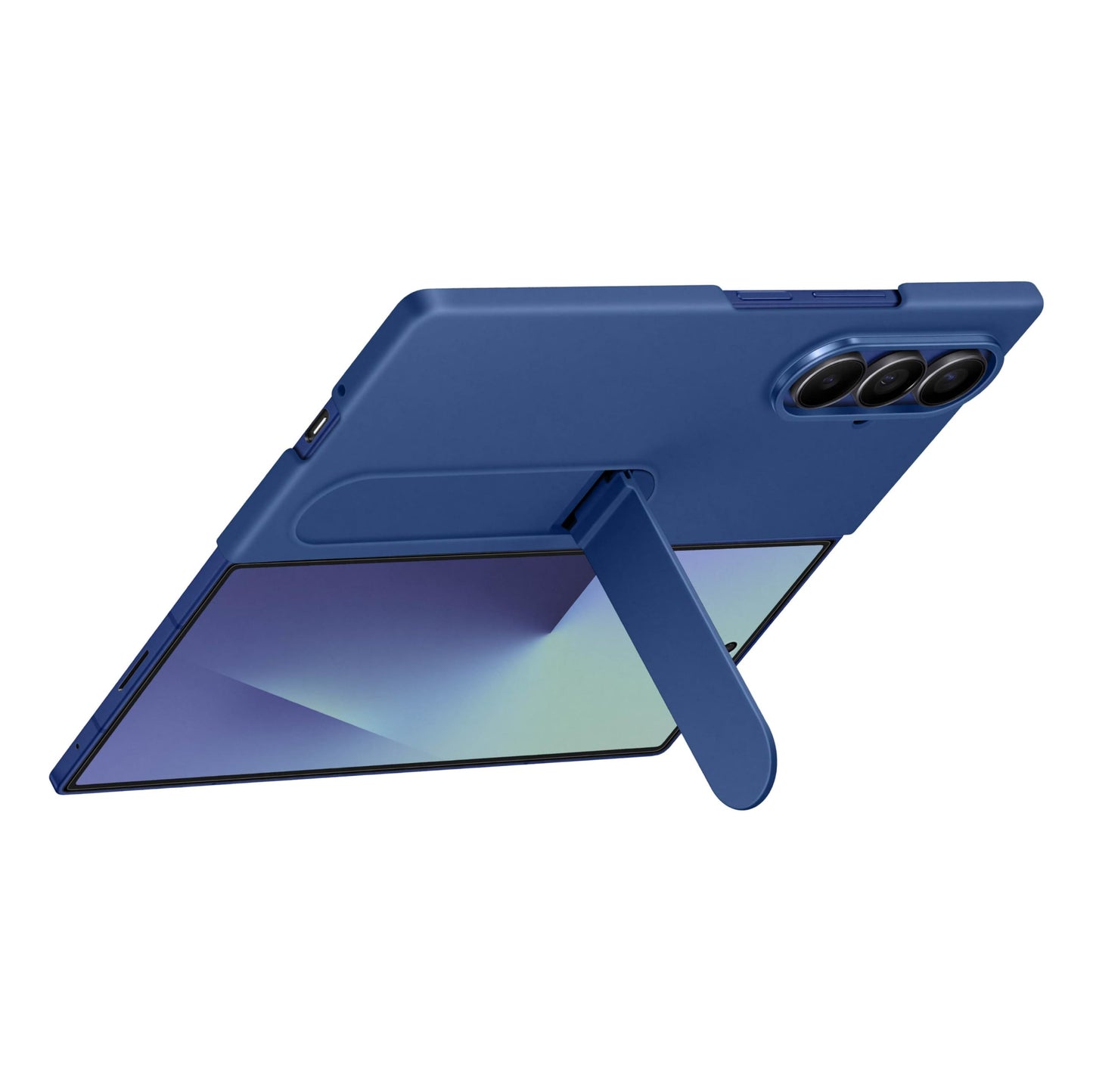 Samsung Galaxy Z Fold7 Silicone Phone Case, Protective Cover With Stand, Secure Grip, Soft, Comfortable Design, Us Version, Navy