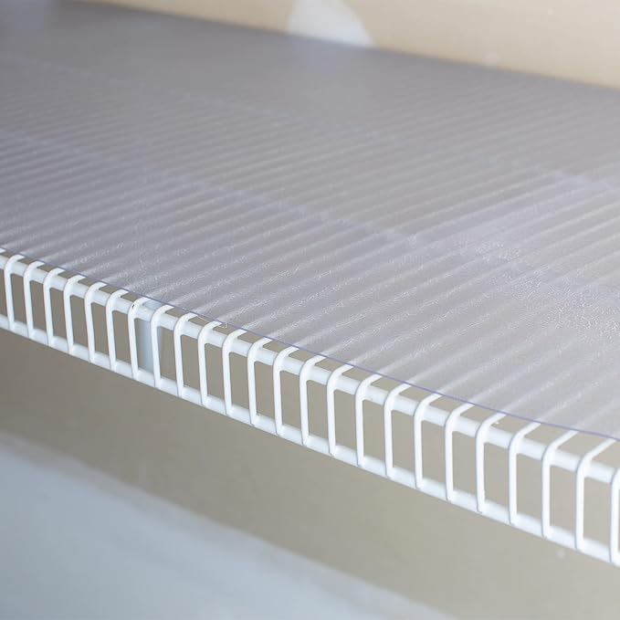 Heavy Duty Vinyl Closet Shelf Liner for Wire Racks or Shelving - for Kitchen Pantry or Cabinet Storage, Clear, 20 Inches x 4 Feet - 4 Pack, Non-Adhesive, Waterproof, Stain-Resistant, Cut-to-Size