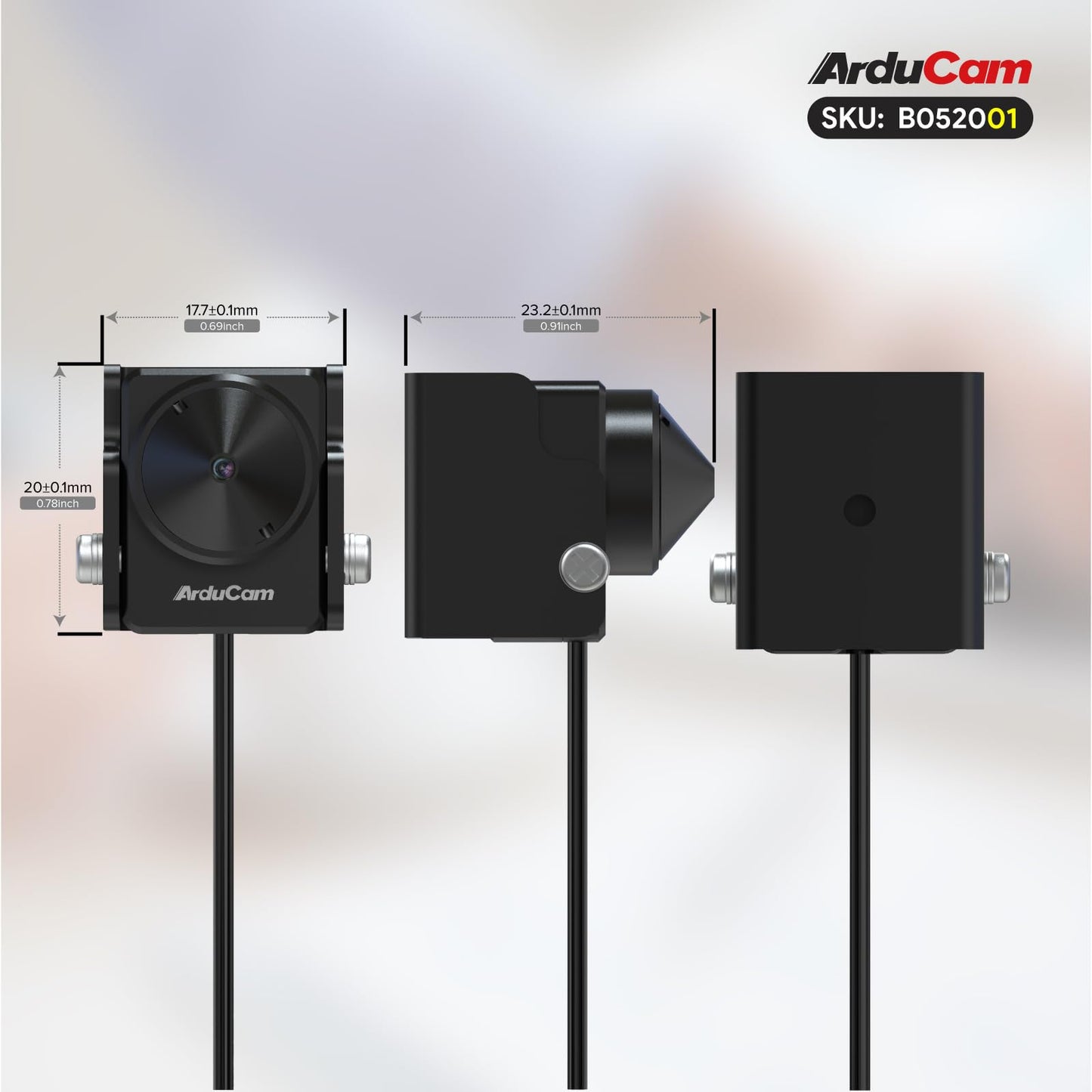 Arducam 2MP Webcam, Low Light USB Camera with Holder, USB Webcam for PC, Laptop, Smartphone, Supports Windows XP/7/8/10, Linux, Mac OS