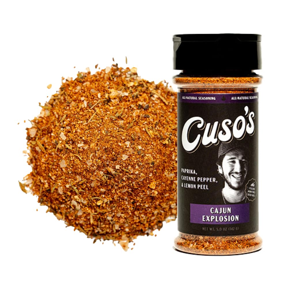 Cuso Cuts Cajun Seasoning - Authentic Louisiana Spice Blend for Chicken & Seafood - 5 oz All Natural, Non-GMO