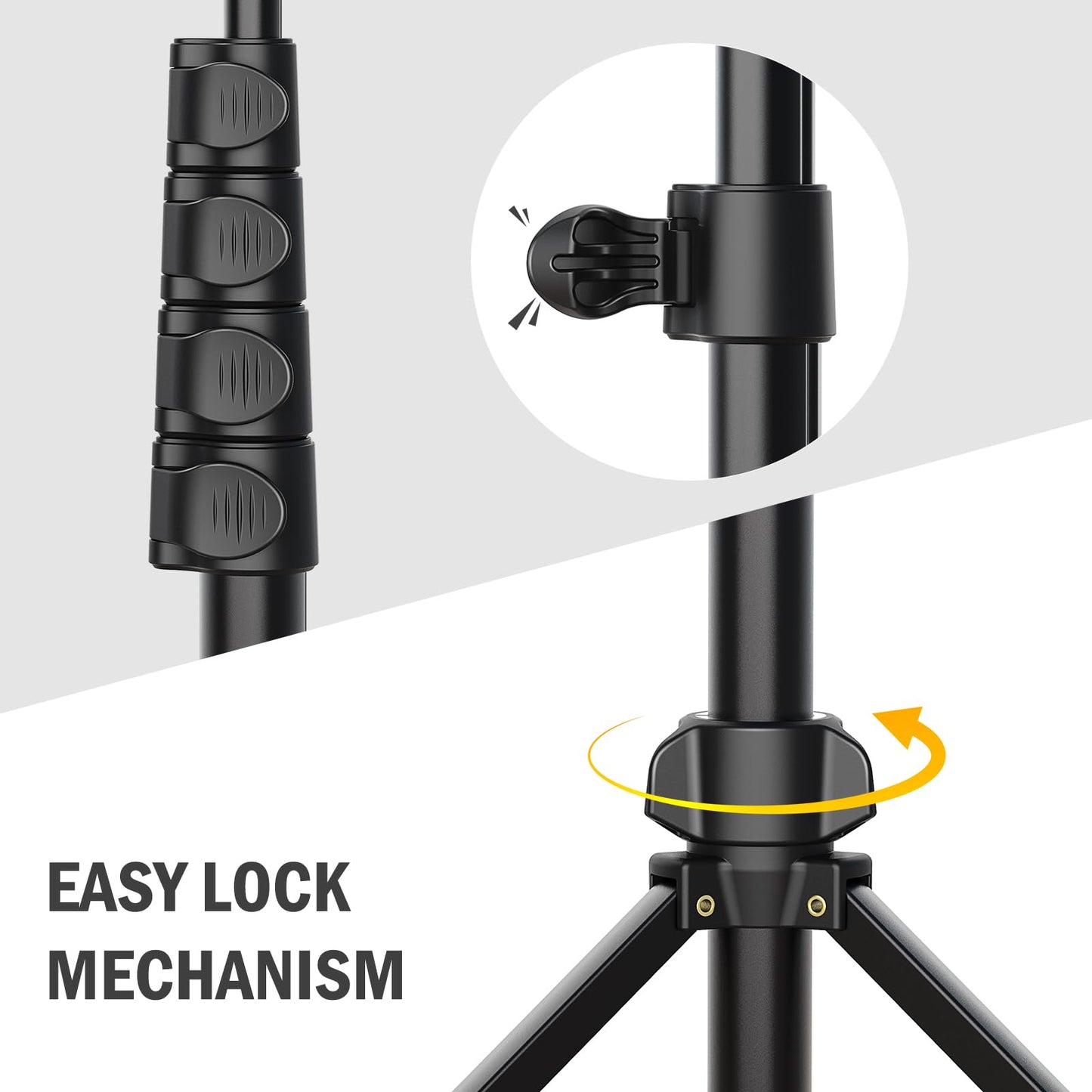 Liphisy 64 Tripod For Cell Phone & Camera, Phone Tripod With Remote And Phone Holder, Sturdy & Stable Height Adjustable Multi