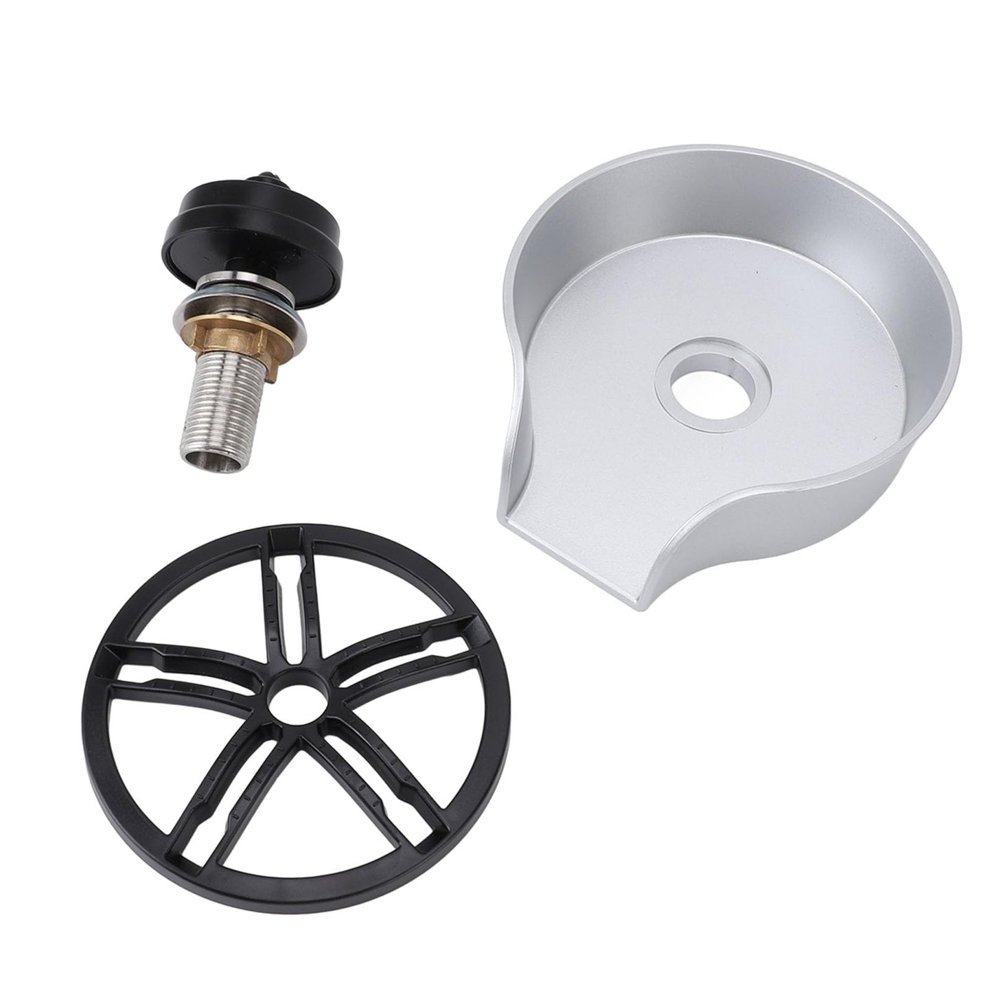 Automatic Glass Rinser for Kitchen Sink, Stainless Steel Cup Washer with G1/2 Thread, Professional Corrosion-Resistant Pressure Glass Washer, ABS Plastic Base Stainless Steel Tubes