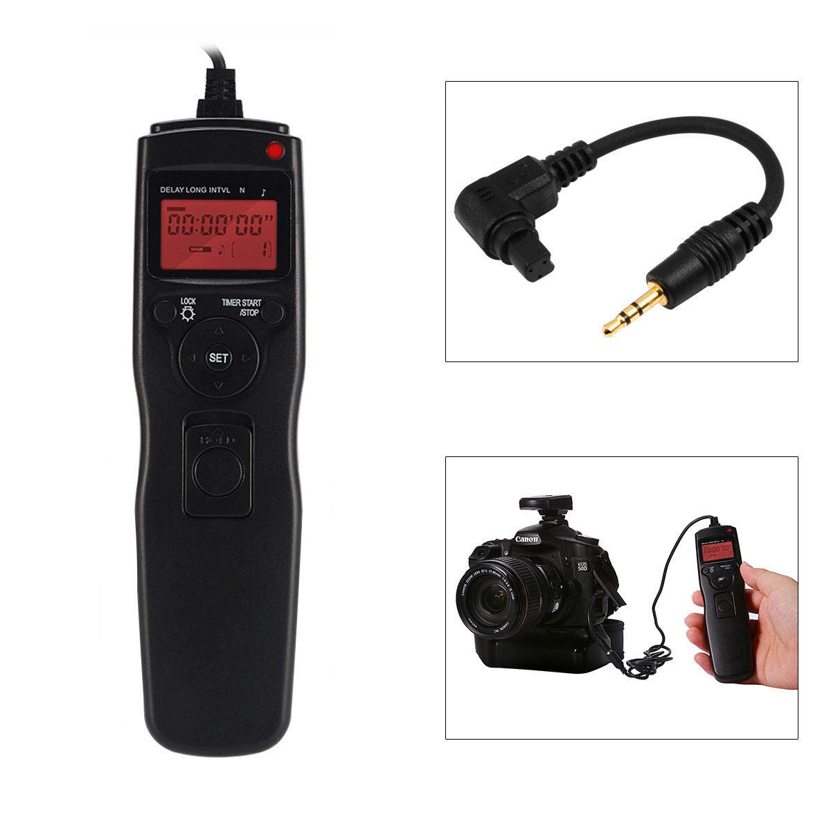 Abuycs Timer Remote Control Shutter Release Cord For Canon Eos 5D Mark Iv Iii Ii 6D Mark Ii 7D Mark Ii 5Ds R 1Dx Mark Ii,1Ds Mar