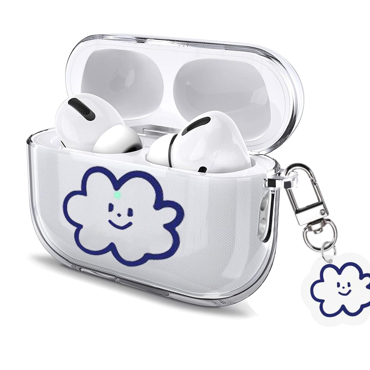 Watefull for Cute Airpods Pro 2 Case 2022 / Air Pods Pro 2019 with Keychain Carabiner, Clear Airpods Pro 2nd Case Cartoon Anime
