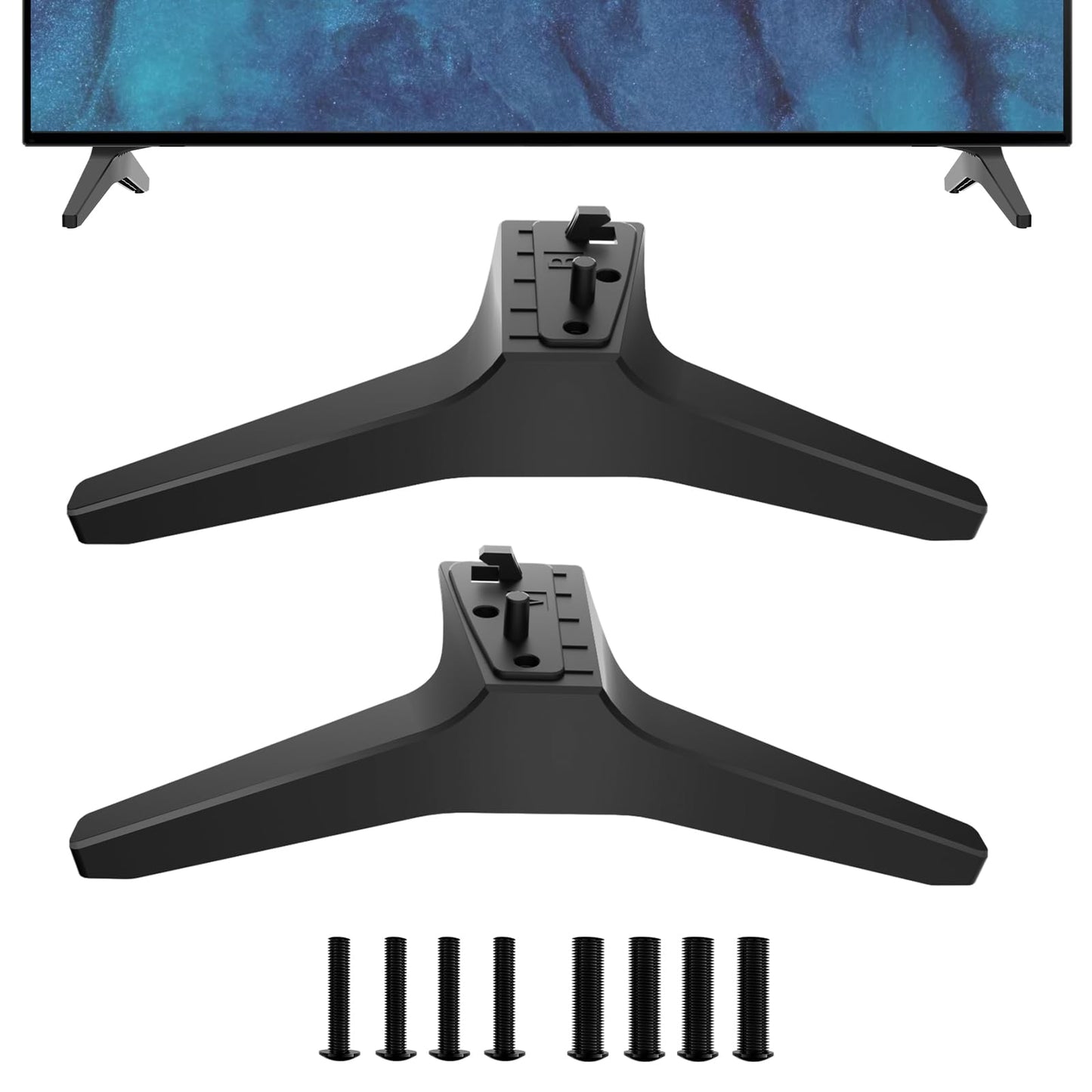 Stand for LG TV Legs Replacement for LG 49 50 55 Inch TV Base/Foot LJ UJ UK UM UN Series 55UJ6300 55UJ6320 55UJ630T 55UJ635T 55UJ6540 55UK6500 55UM6900 55UM7300 55UN6900 55UN7200 55UN7300 with Screws-New