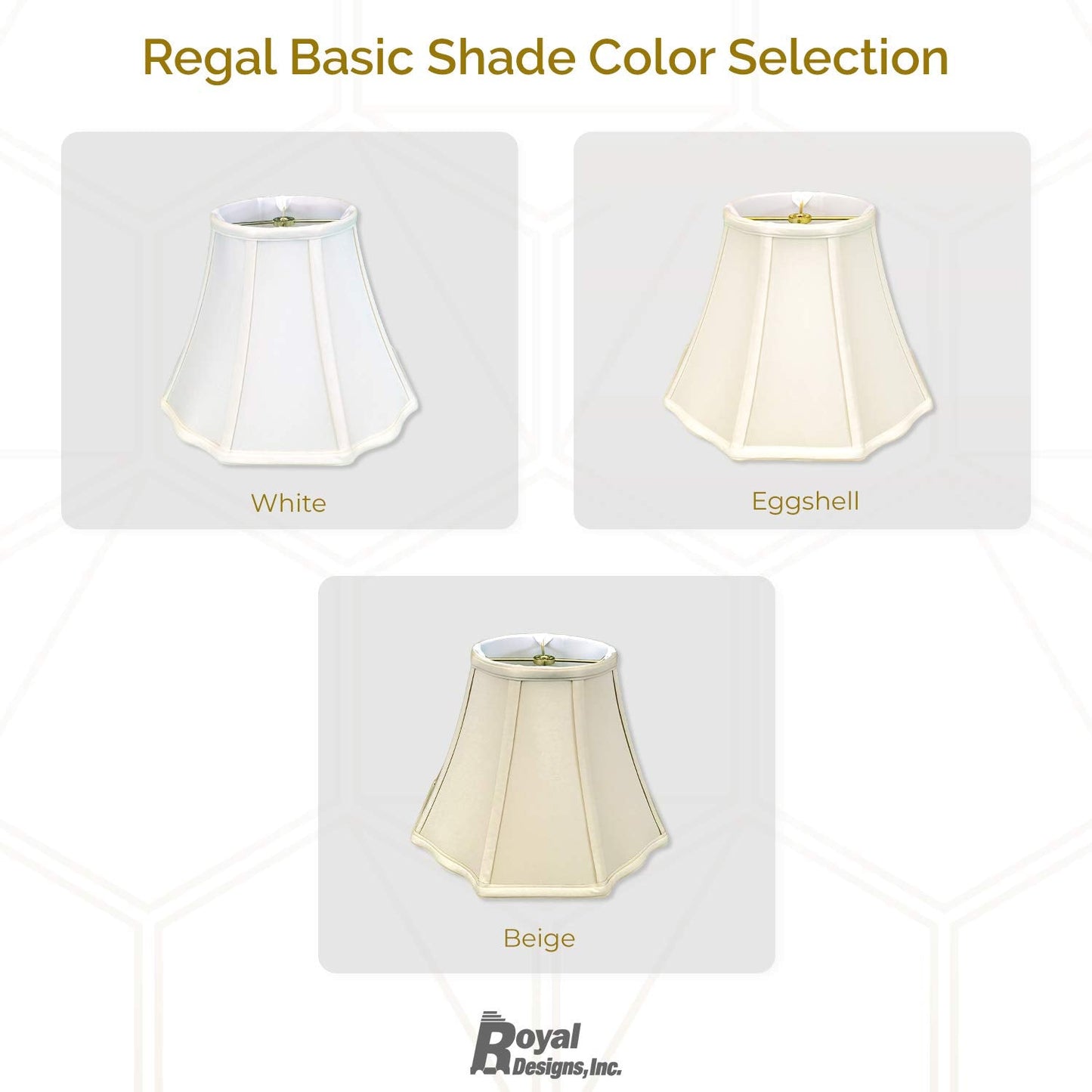 Royal Designs, Inc. Flare Bottom Lamp Shade, 9 x 16 x 12, Beige, Set of 2, Model BSO-701-16BG-2, Fabric