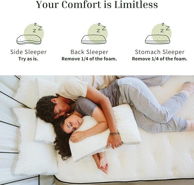 Nest Bedding Easy Breather Memory Foam Pillow Standard/Queen