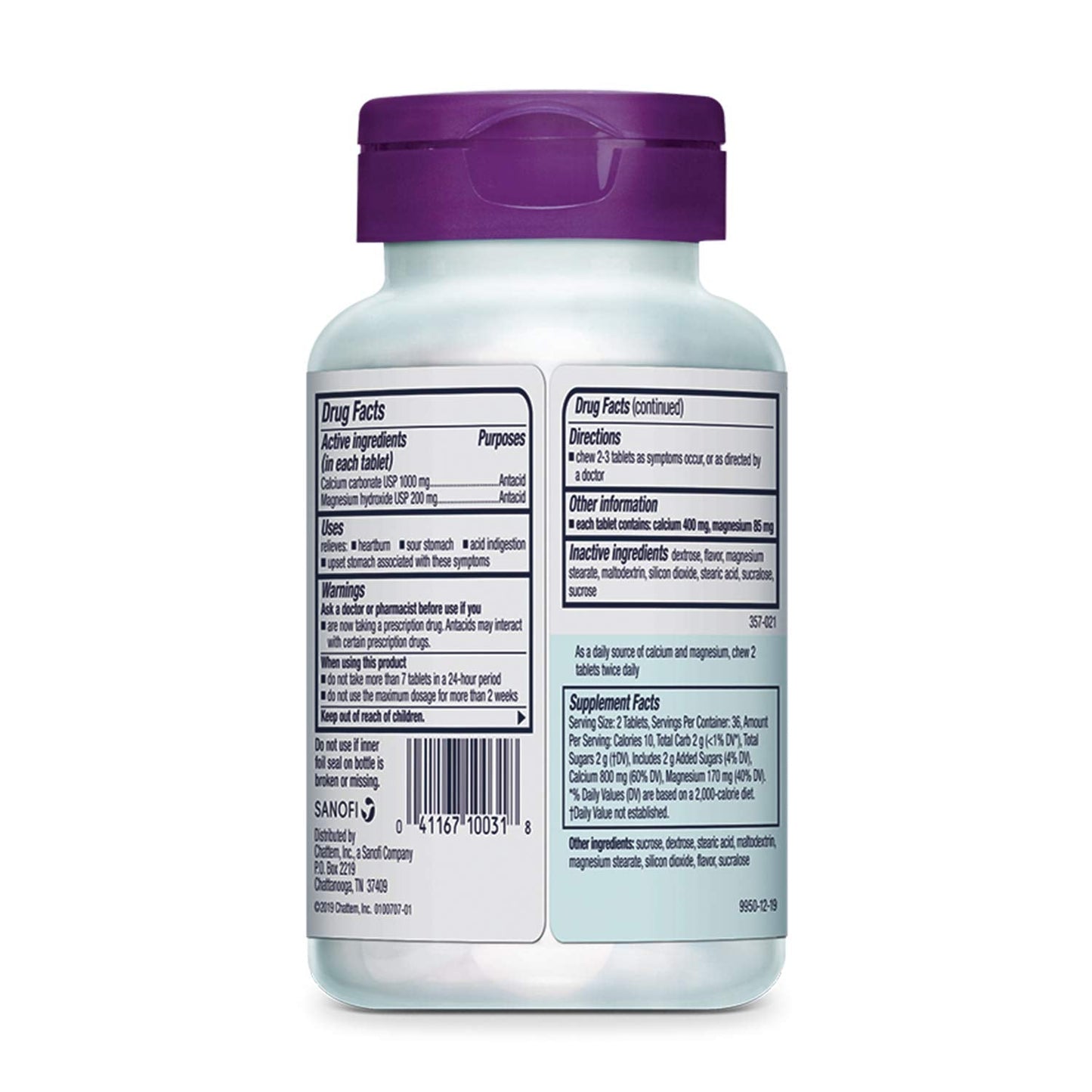 Rolaids Ultra Strength Antacid Chewable Tablets, Mint, 72-Count (Pack of 2)