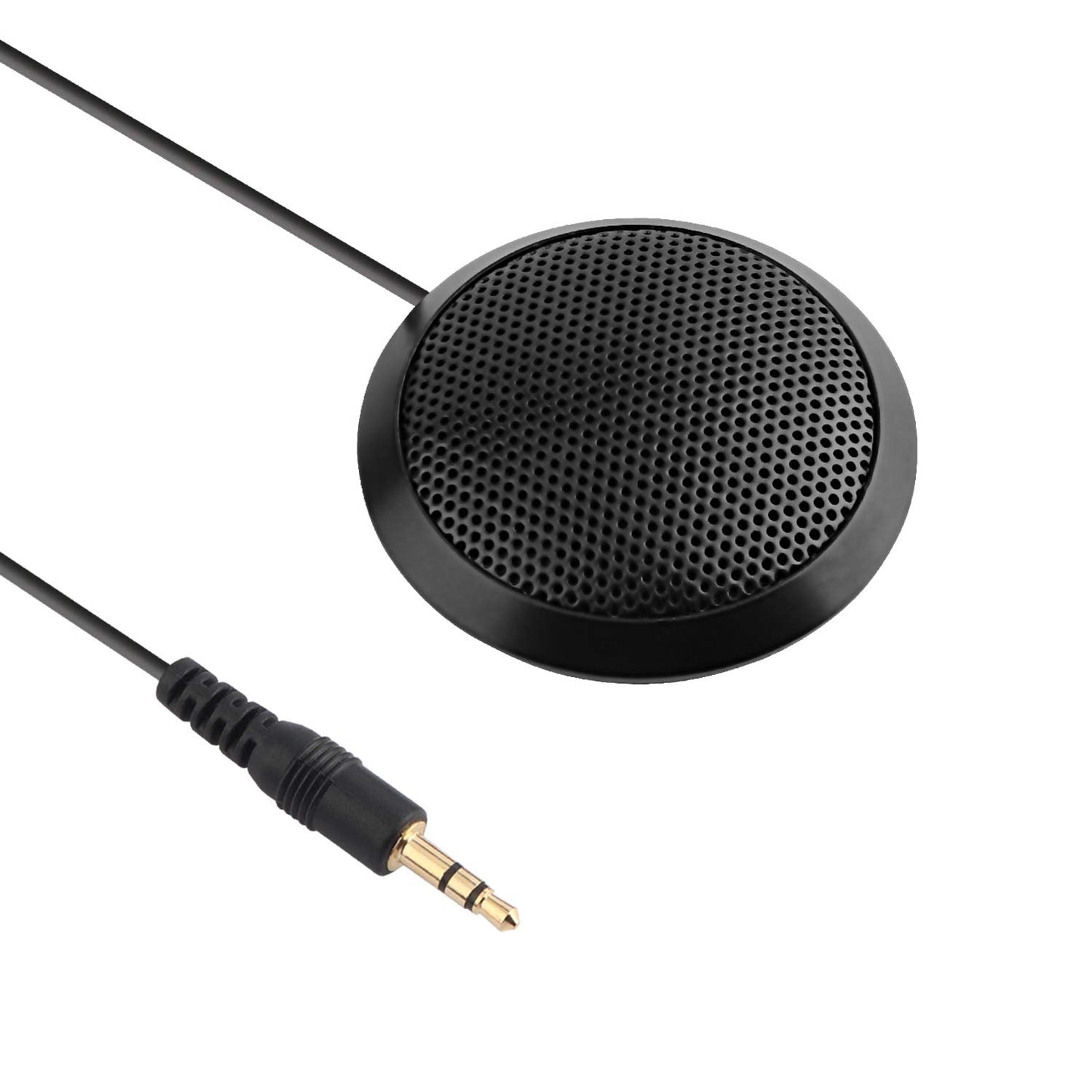 Dreokee Conference Microphone 3.5mm Desktop Computer Mic for Computer Desktop and Laptop 360 Omnidirectional Condenser Mic for Online Meeting/Class Skype Recording Chatting Gaming-New
