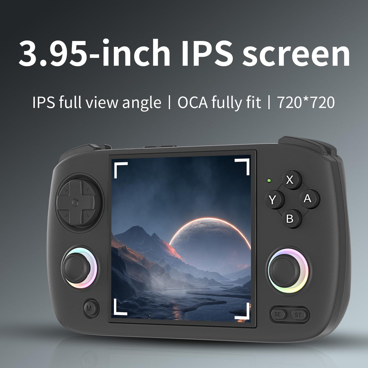 RG Cubexx Retro Game Handheld 3.95 Inch IPS Screen 720*720 Linux System,RGCube XX 64G Card Pre-Installed 5373 Games 3800mAh Supports 5G WiFi Bluetooth Online Fighting,Streaming