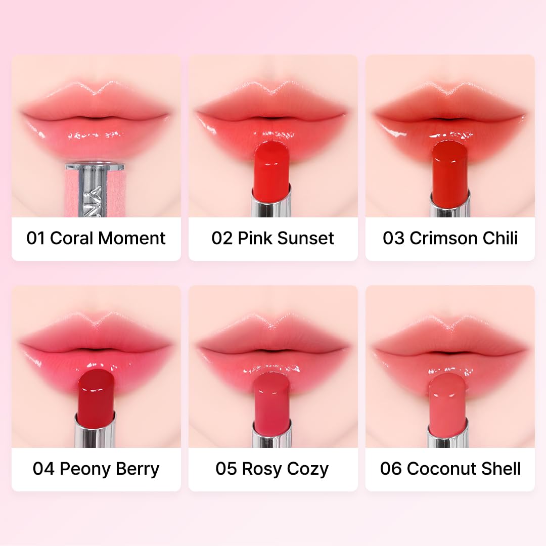 YNM Candy Gloss Balm (06 COCONUT SHELL, 3g) (+9 colors) K-beauty, Tinted, Color Lipstick Balm, Glossy, Moisture, korean, Jelly l