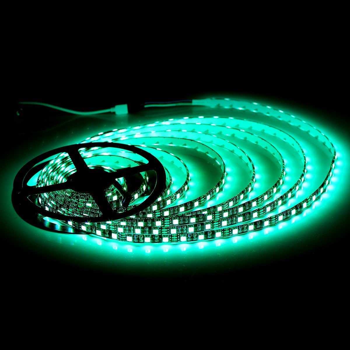 Supernight Led Strip Lights 16.4Ft 5M Smd 5050 Waterproof 300Leds Rgb Color Changing Flexible Led Light Strip For Bedroom Tv Back Lighting Christmas ValentineS Day (Black Pcb) 2 Pcs