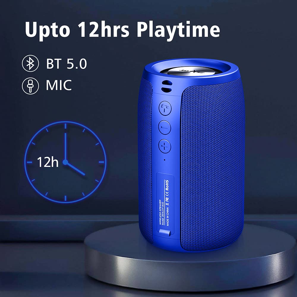 Zealot Bluetooth Speaker, Portable Speaker S32,Wireless For Outdoor,Ipx5 Waterproof, Bluetooth 5.0, Dual Pairing, Usb, Tf Card,