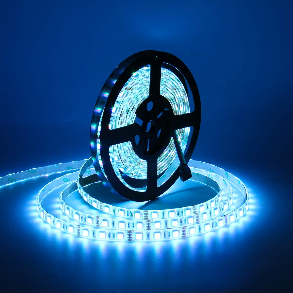 Supernight Led Strip Lights 16.4Ft Smd 5050 Waterproof 300Leds Rgb Flexible Led Light Strip Rope + 44Key Ir Remote Controller For Bedroom Tv Backlight Christmas (Not Include Power Adapter)