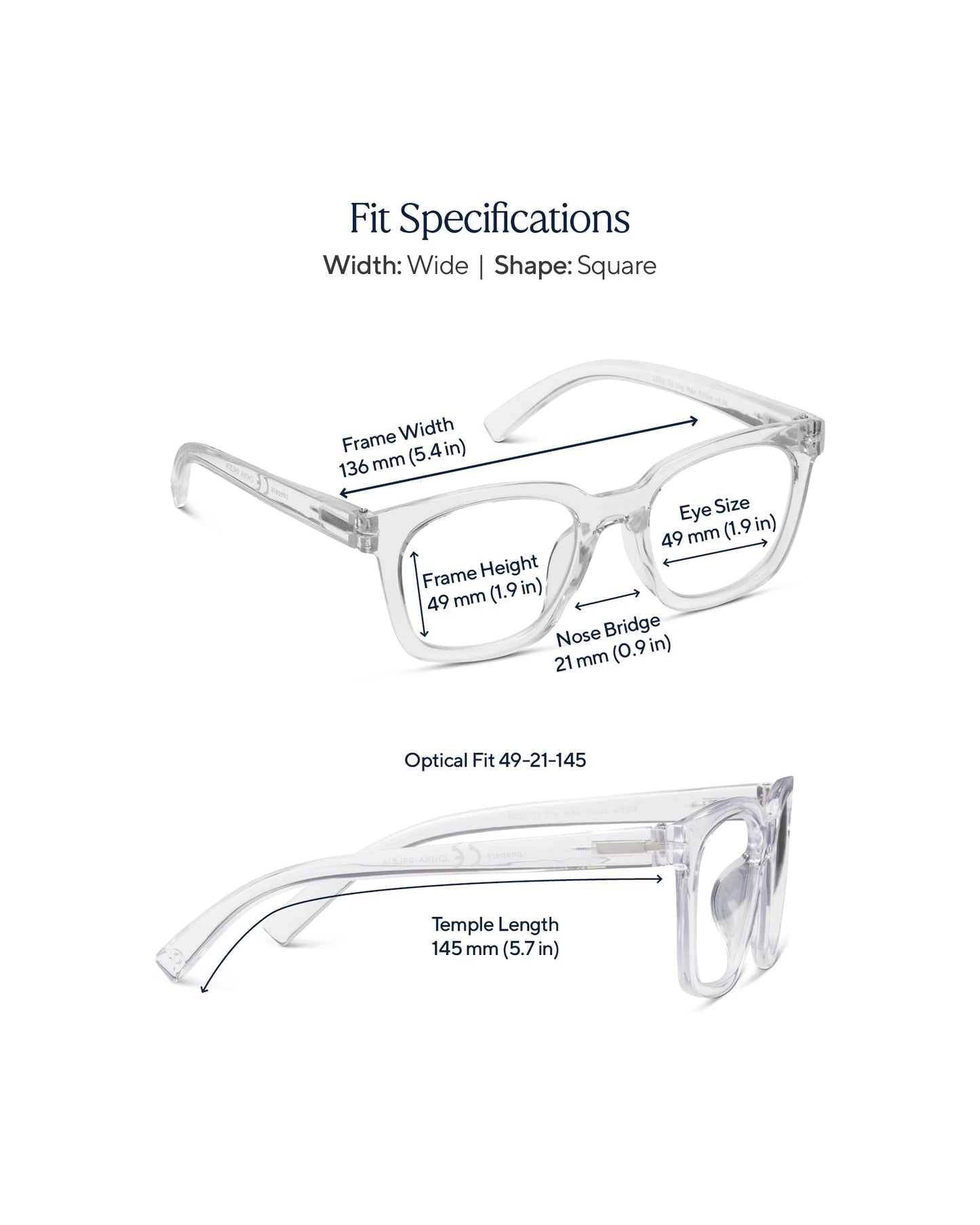 To The Max Progressive Oversized Blue Light Blocking Glasses - Clear +3.00