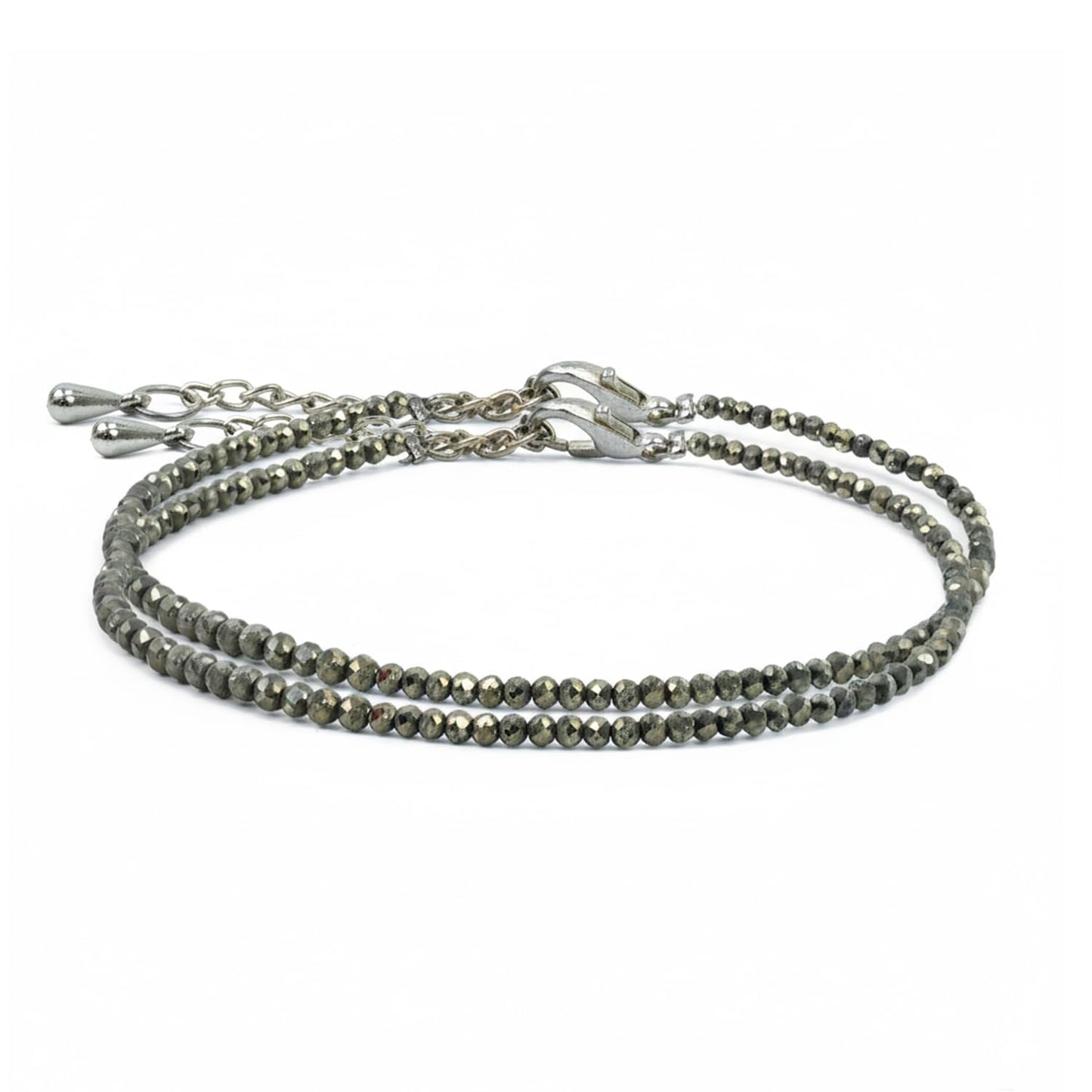 Astrotalk Raw Pyrite Anklet Set of 2 | Stone of Money, Protection & Power | Pyrite Anklet for Women | Best Gift Items | Spiritua