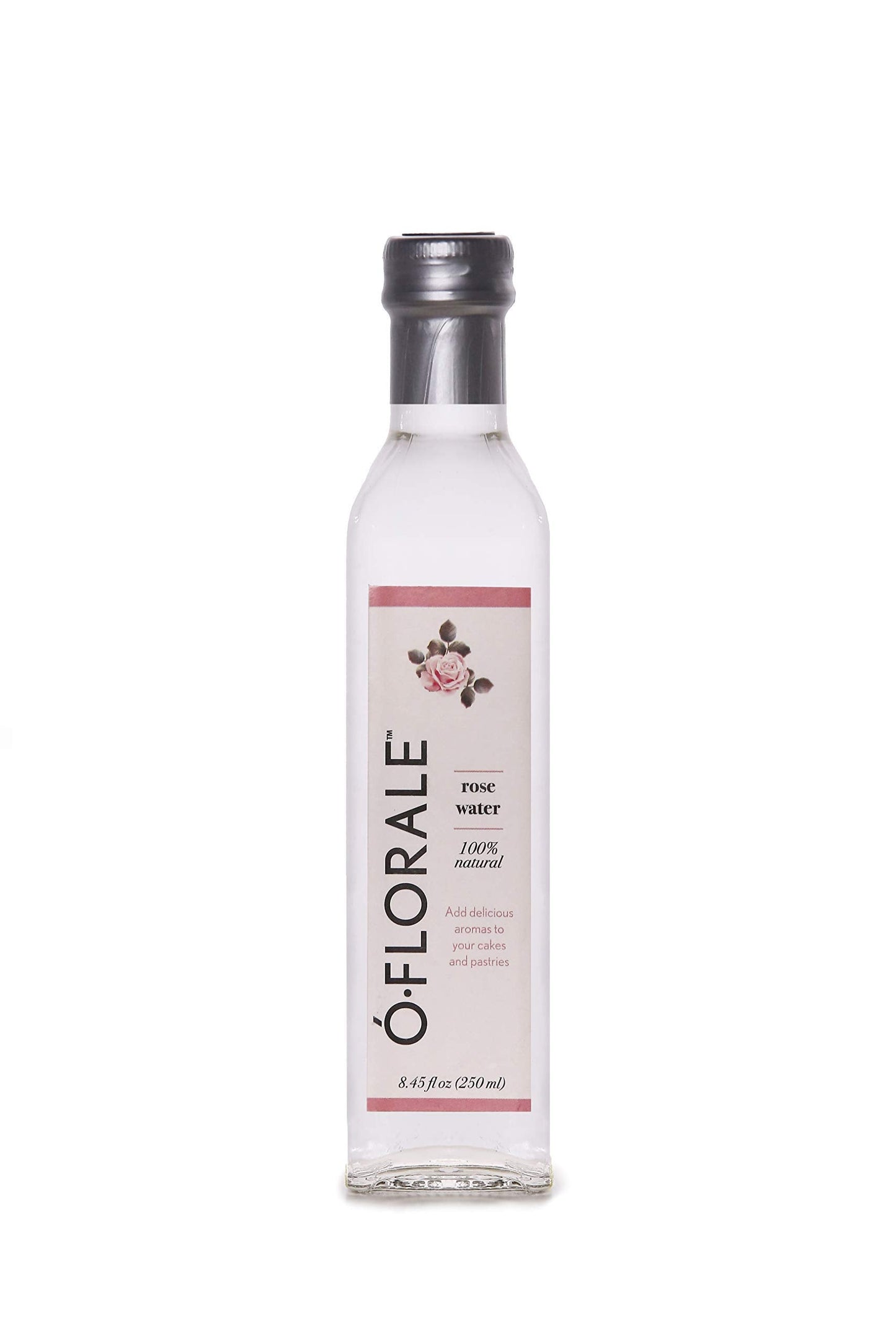 OFLORALE Rose Water, 8.45 fl oz, Food Grade, 100% Pure & Natural, No Sugar, Zero Calories, for Cooking, Baking and Cocktails