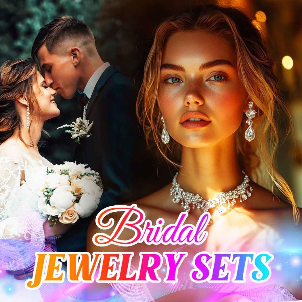 Unicra Silver Rhinestone Choker Necklace Earrings Sets Bridal Wedding Jewelry Set Prom Costume Jewelry for Women and Brides (Sil