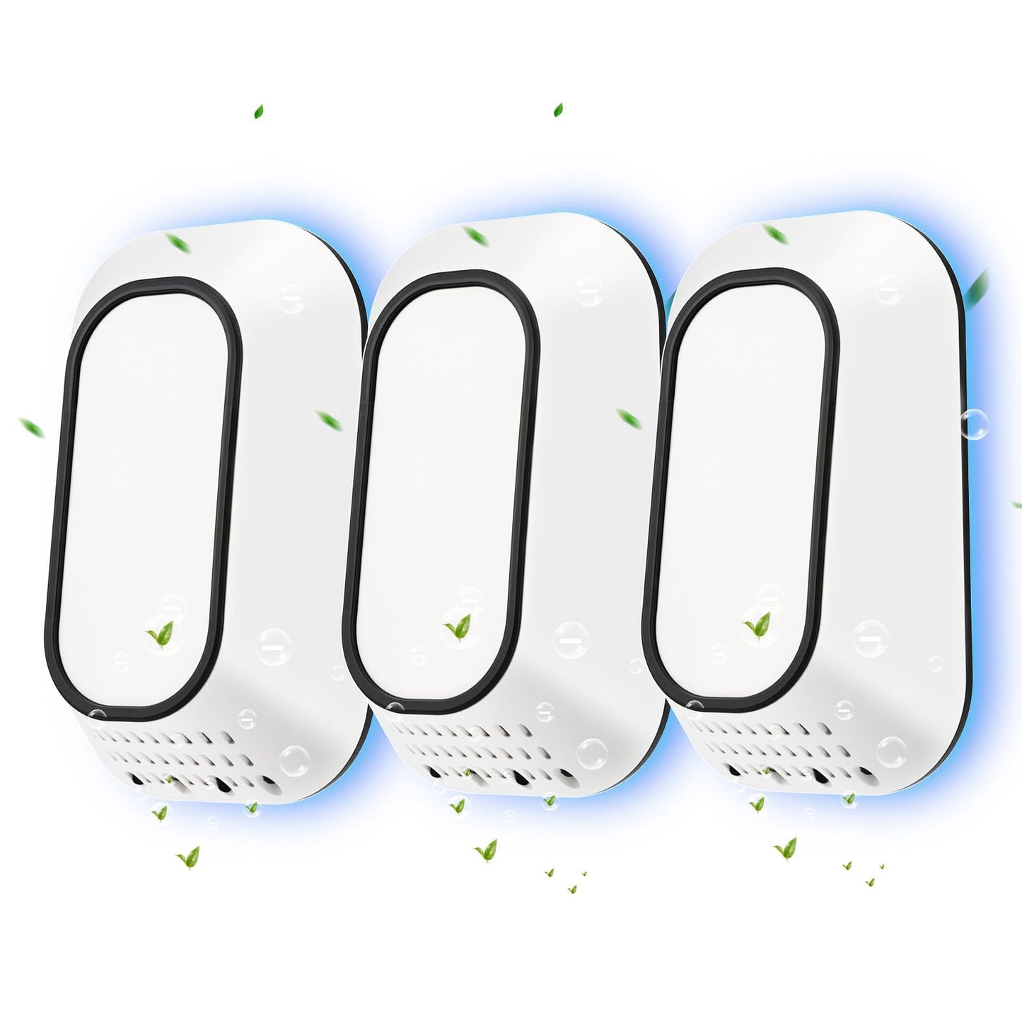 PVACG Plug In Air Purifier With 4 Negative Ion Output Heads,Small Air Freshener With Backlight,Quiet and Energy-Saving, Ideal Ai