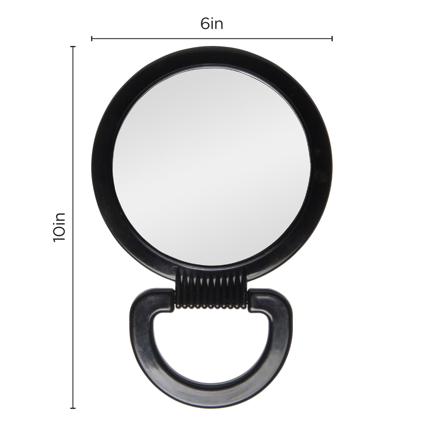 Diane Hand Mirror with Stand with 1X and 3X Magnification, Double-Sided Hand Held Mirror with Handle for Salon, Barber, Vanity,