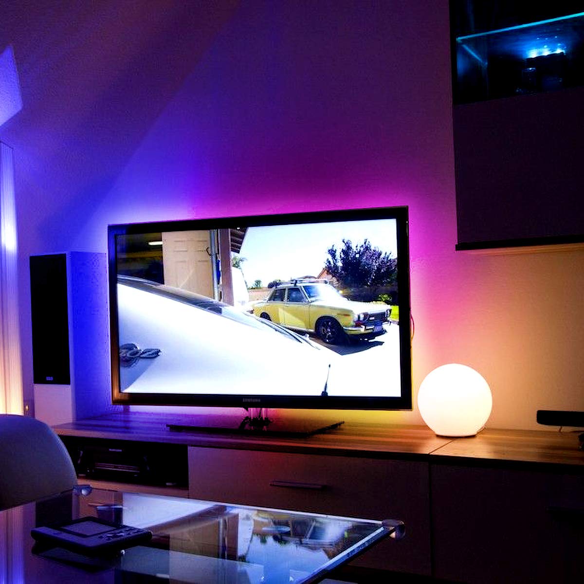Phopollo Led Strip Lights 50Ft, Multicolor 5050 With Ir Remote & 12V Power Supply - Model Ph49Rgb53Wus
