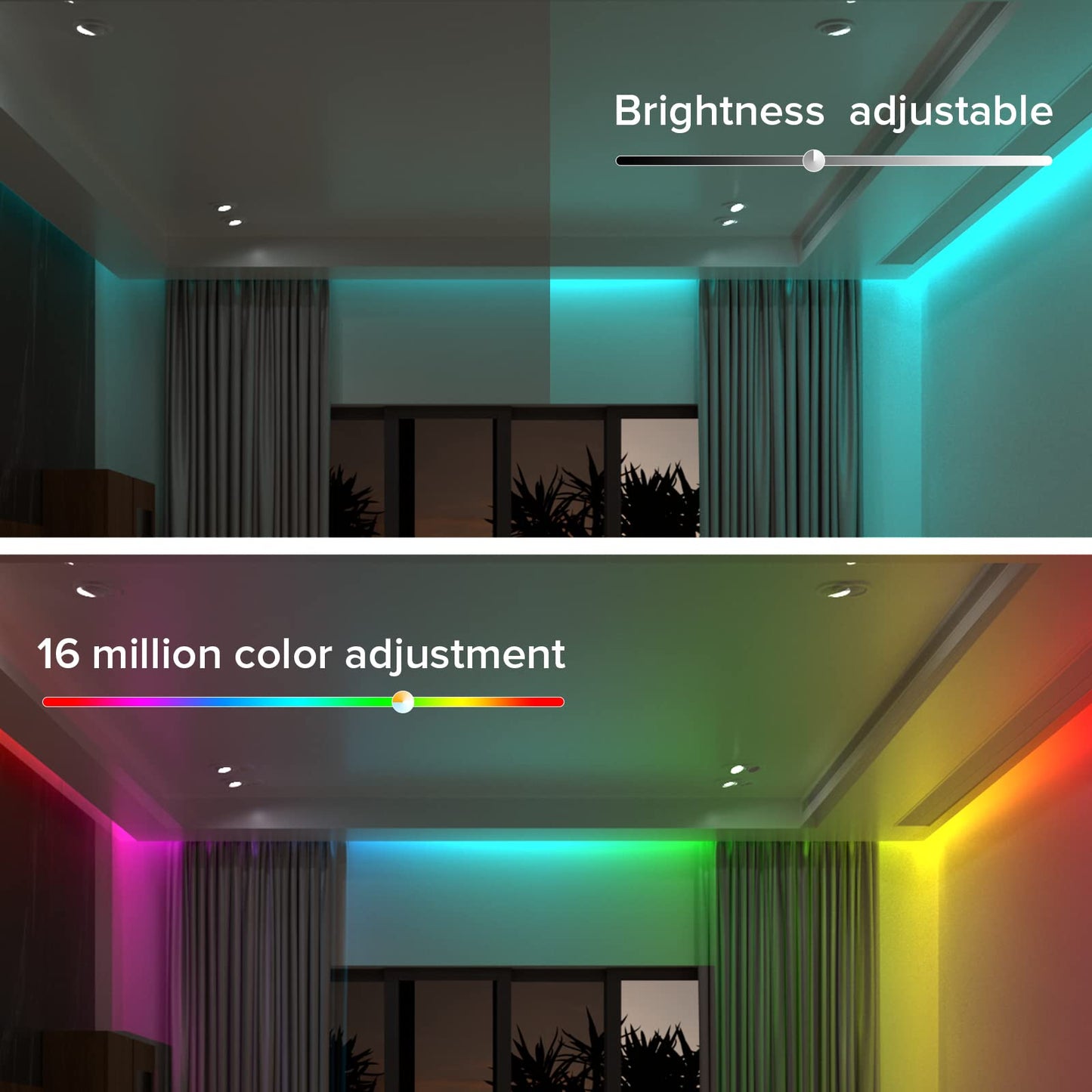 Btf-Lighting Fcob Cob Led Strip Ws2814 Ic Rgbw 6000K Flexible High Density Color Chasing Uniform Light 16.4Ft Dc24V 896Led/M 16Ic/M 12Mm Width For Home Diy Lighting Projects(No Adapter Or Controller)