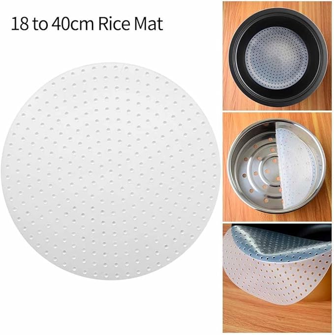 1pc 18-40cm Kitchen Rice Cooking Silicon Pad Mat, For Commercial Rice Cooking Anti-scorch Non-stick Pan Pad, Cooking Silicone Mat Thickened(28CM)