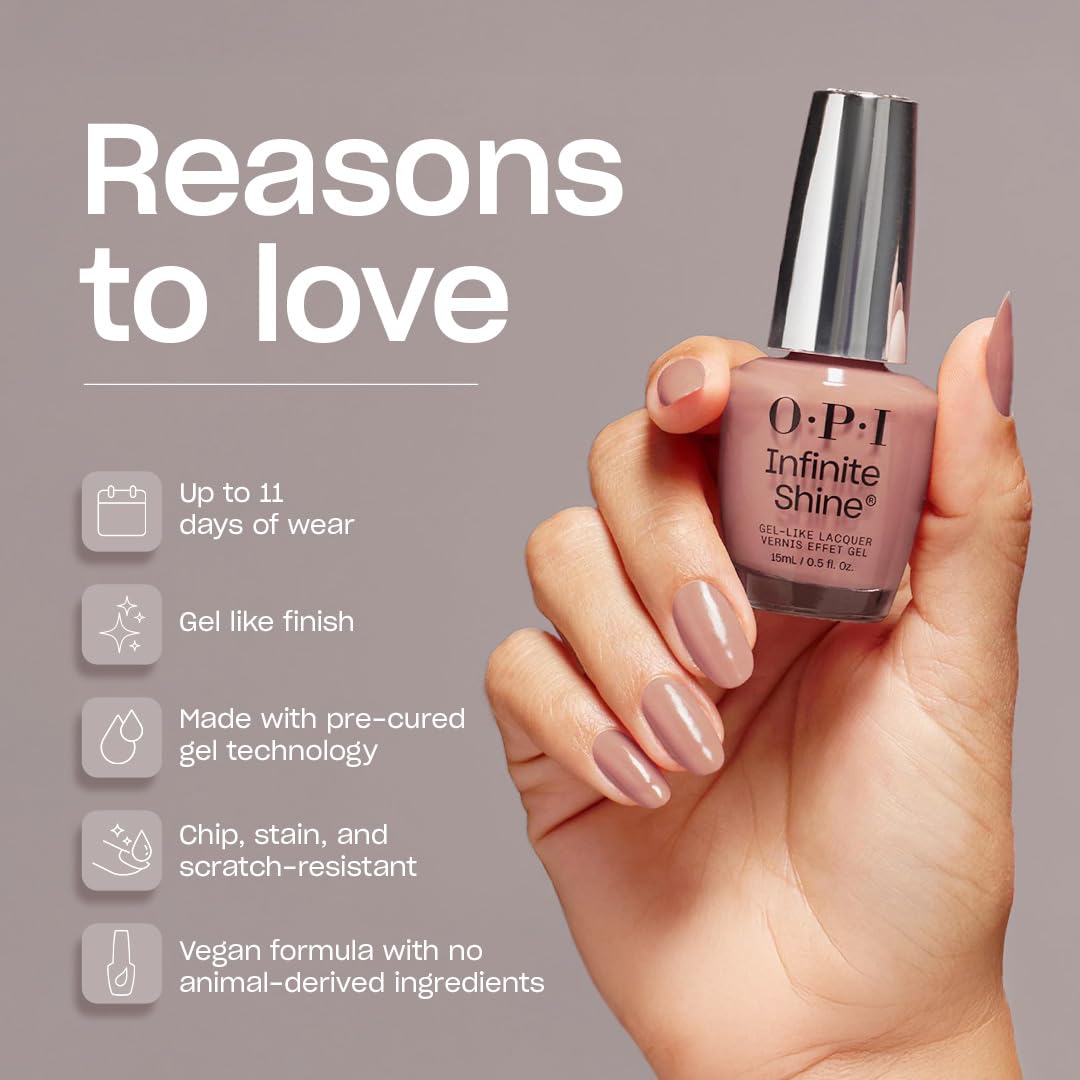 OPI Infinite Shine Nail Prep Rally | Opaque Dark Warm Red Brown Long Wear Gel Like Crme Nail Polish | What's Your Mani-tude | Fa