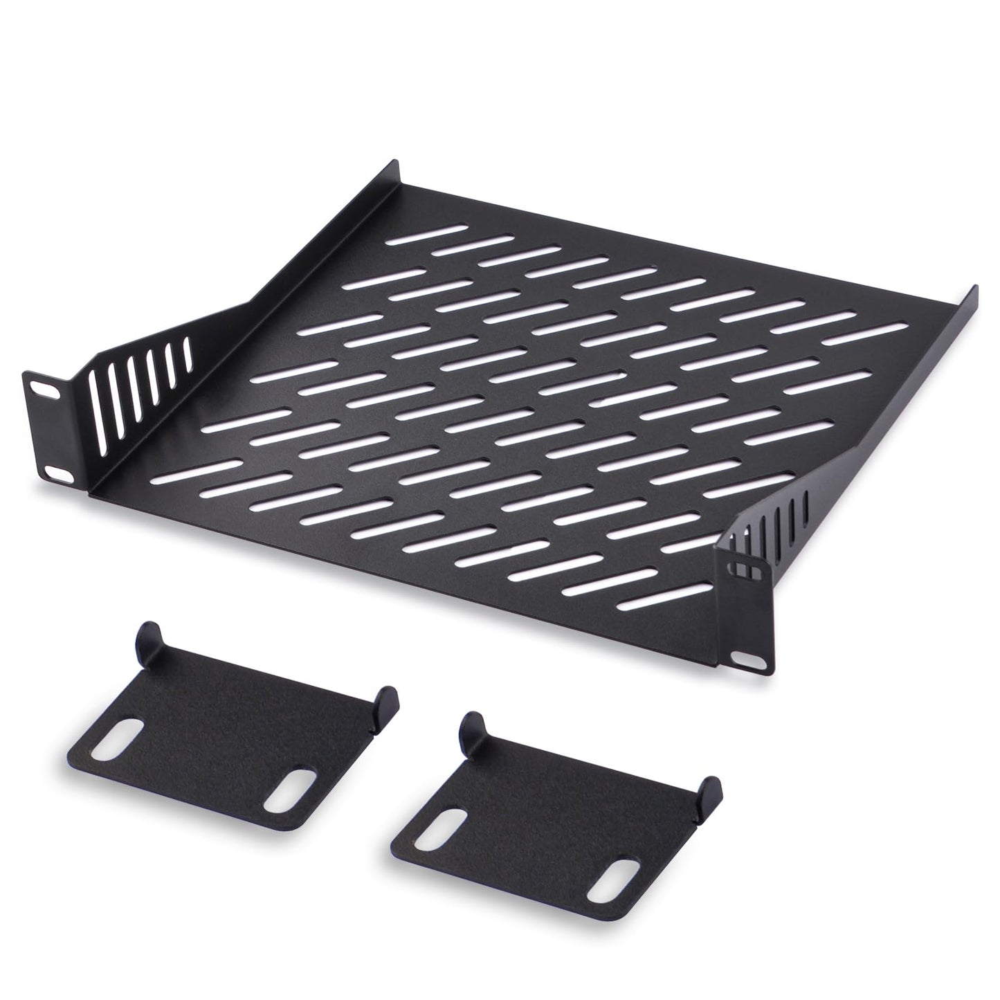 GeeekPi 1U Server Rack Shelf, 7.87 Depth Vented Rack Mount Cantilever Tray for 10 Inch Network Equipment Rack & Cabinet and Desk
